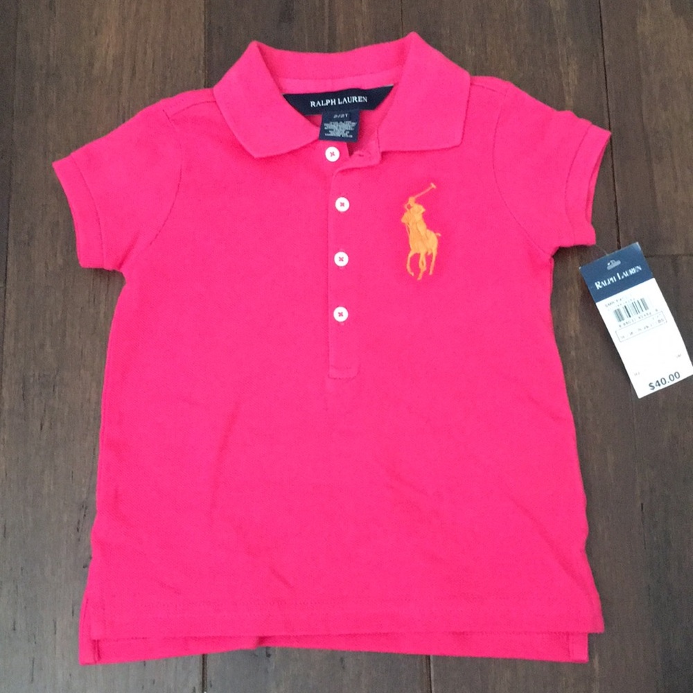 NWT Ralph Lauren Hot Pink Polo Size 2/2T